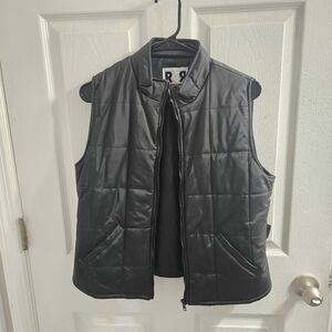 Vintage late 90s Y2k R4R New York Black Rave Hip Hop Puffer Vest